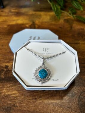 Bomb Party OG Turquoise Magnesite & Rhodium Necklace